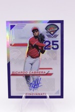 2025 Panini Prospect Edition Ricardo Cabrera HOLO PURPLE Rookie Auto 123/125