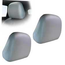 Car Seat Headrest Covers, Waterproof Leather Anti-Dirty Reusable 2 PCS Gray
