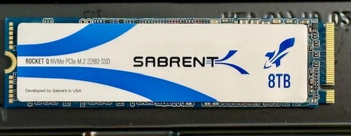 SABRENT Rocket Q 8TB NVMe PCIe3.0 M.2 2280 SSD SB-RKTQ-8TB - Excellent Condition
