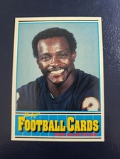 Tarjeta de fútbol americano Walter Payton Chicago Bears 1990 noticias Allan Kayes NFL RARO raro