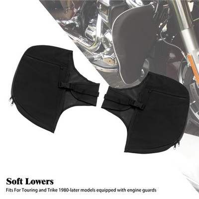 Schwarze Beinwärmertasche Für Harley Touring Road King Street Glide 1980 2023