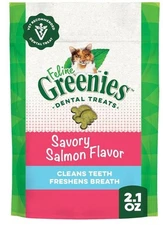 Greenies Feline Veterinarian-Recommended Adult Natural Dental Cat Treats, 2.1 oz