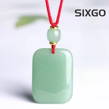 无染色东陵玉无事牌吊坠天然砂金石原石挂件饰品项链男女刻字定刻