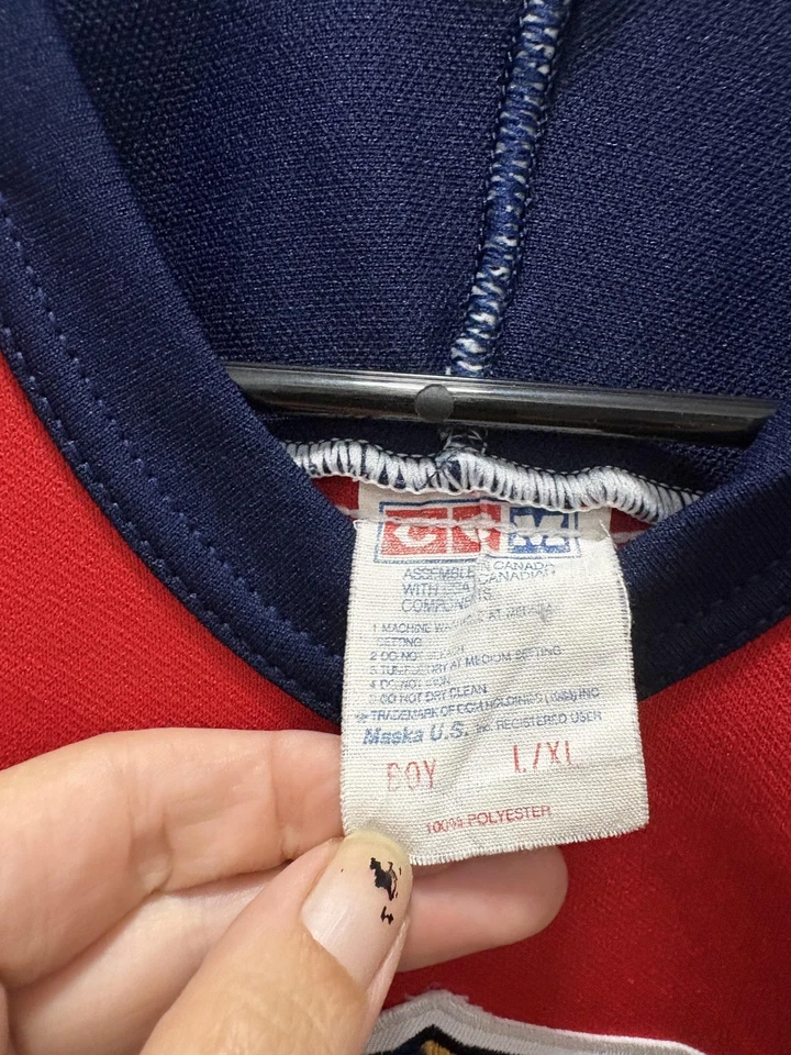 Vintage Florida Panthers Hockey Jersey Youth L/XL Red Navy CCM NHL 90s - Image 4 of 4