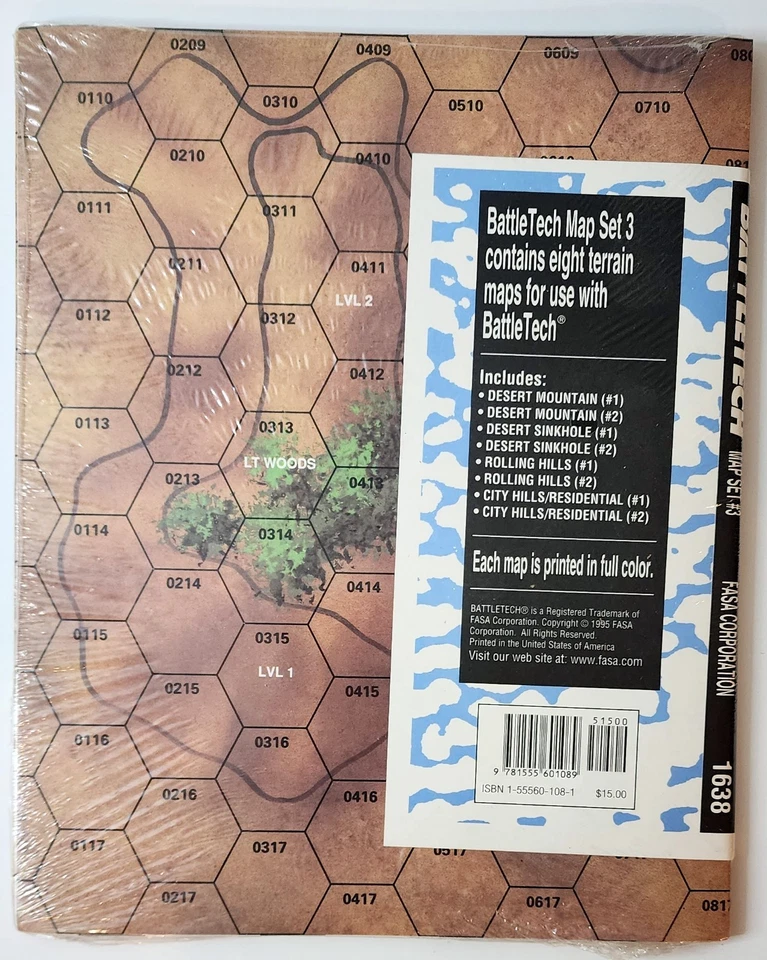 BattleTech Map Set 3 NEW FASA 1638 8 Full Color Paper Maps - Image 2 of 2