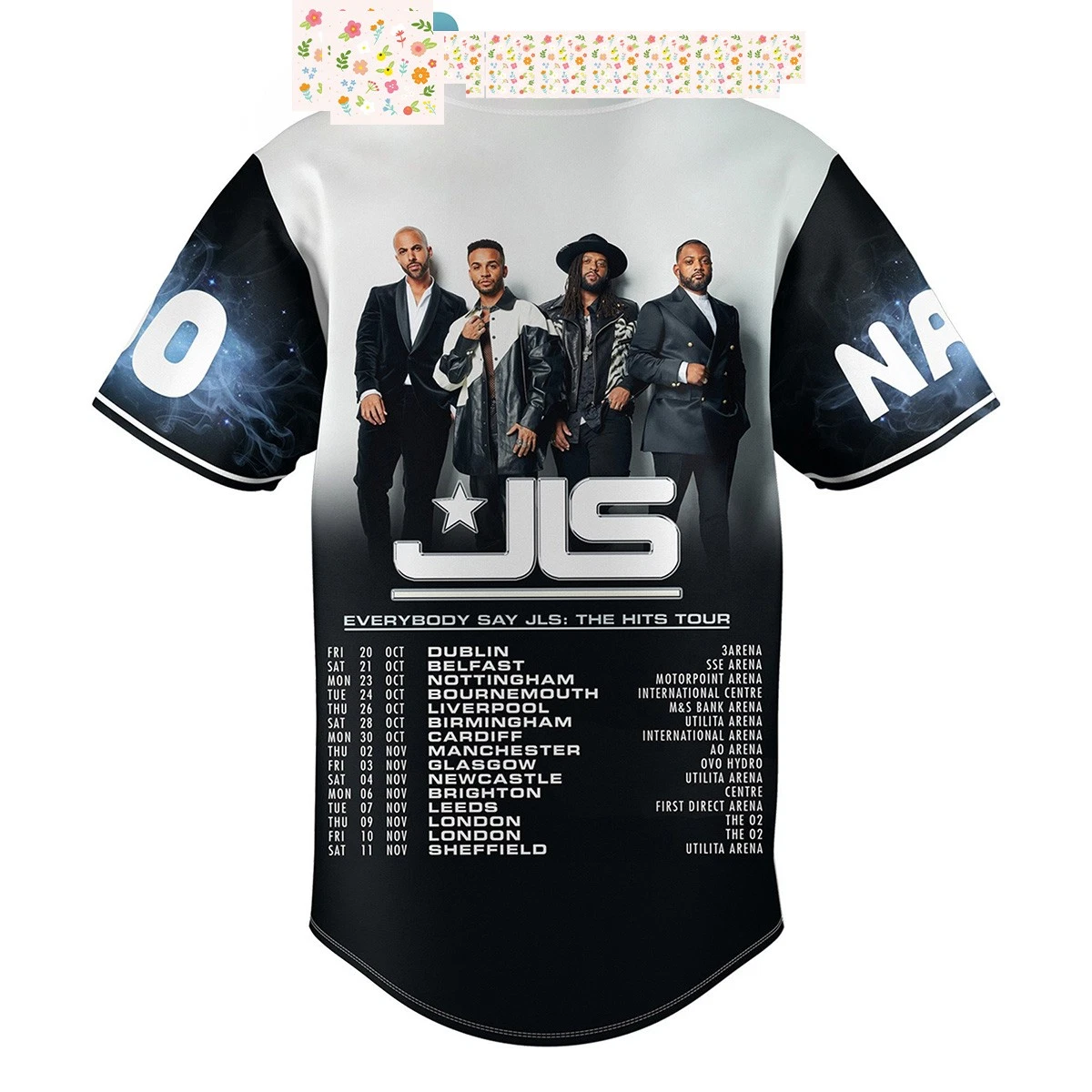 Everybody Say JLS The Hits Tour Personalized Baseball Jersey