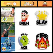 Vibration-Reducing Tennis Racket Dampener - Cute Designs, Easy Install Shock Abs