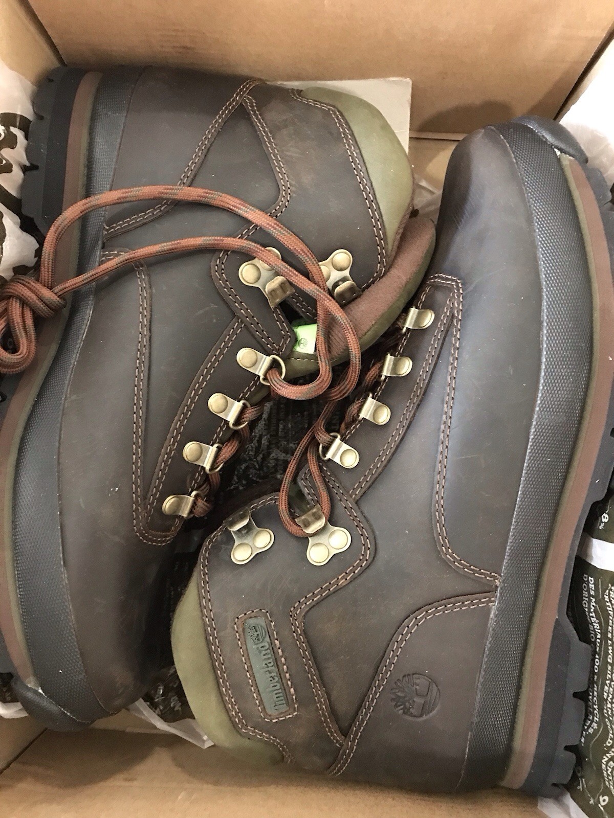 Timberland Euro Hiker Mid Hiker Brown Mens Boot Waterproof Combat 11.5
