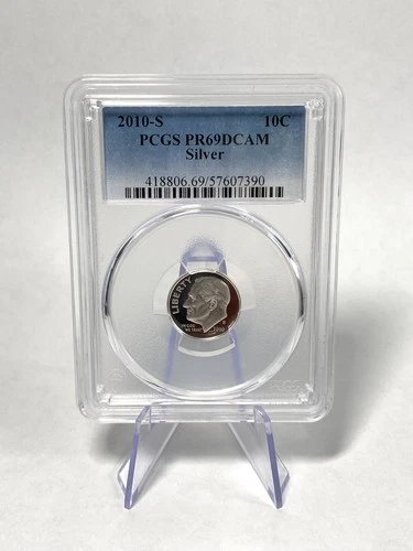 2010 S 10C SILVER PROOF Roosevelt Dime PCGS PR69DCAM