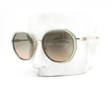 Coach Sunglasses HC 7141 900513 Transparent Green Polished Pale Gold with Case