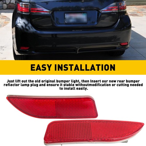 For 2011-2013 Toyota Corolla Pair Left&Right Rear Bumper Reflector Light Lamp - Picture 4 of 10