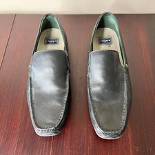 Mocasines Lacoste de cuero negro sin cordones para hombre talla 9,5 AEON CLMLTH
