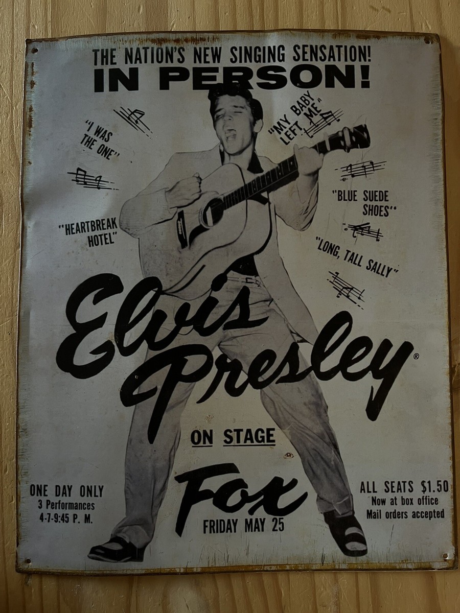 elvis presley fox theatre tin ad friday may 25 1956 | eBay