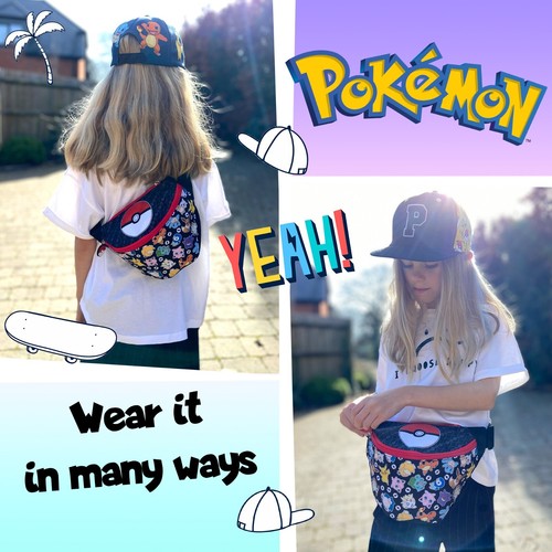 Pokémon Bum Bag for Boys Adjustable Strap Lightweight Funny Pack Waist Bag - Picture 8 of 8