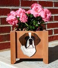 Saint Bernard Wood Planter Box
