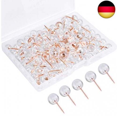 Kissral 100pcs Pinnadeln Rosegold für Weltkarte Pinnwand Kork Pinnadeln - Bild 7 von 7