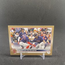 Boston Bashers 2022 Topps Series 2 Hernandez Devers Gold #/2022 Red Sox #630