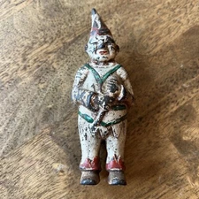 RARE ORIGINAL VINTAGE A.C. Williams Cast Iron CLOWN Penny Coin Bank - ONE OWNER