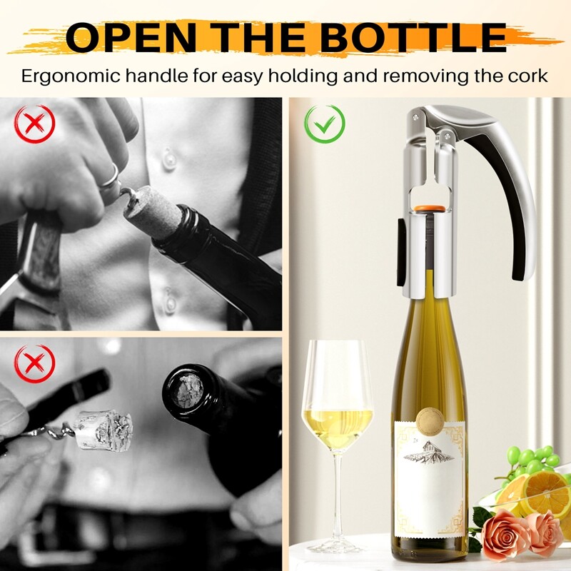 Champagne Bottle Opener Sparkling Wine Cork Puller for Sparkling Wine