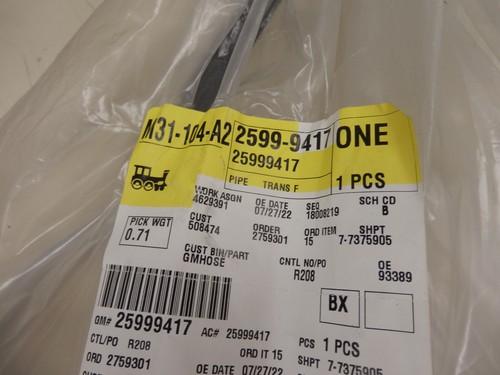 Genuine OEM GM 25999417 Oil Cooler Line Suburban Yukon Silverado 1500 GMC - Picture 3 of 4