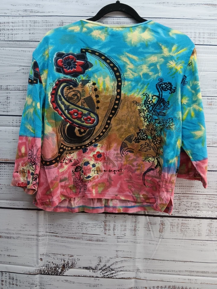 Blusa Top Jane Ashley Para Mujer Talla 1X Tejida Manga 3/4 Perejil  Foto 2 de 4