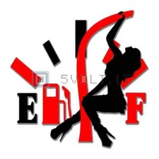 Adesivo Sticker Carburante Donna Pole Dance 13x12cm