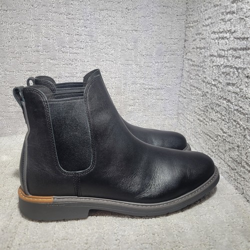 Cole Haan Go-To Herren Größe 10W Schwarz Leder Mandelförmige Spitze Chelsea Stiefel C36531 - Bild 4 von 12