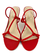 Kenneth Cole New York Riley 70 Strappy Slingback Sandals Red Gold Cap Size 8M