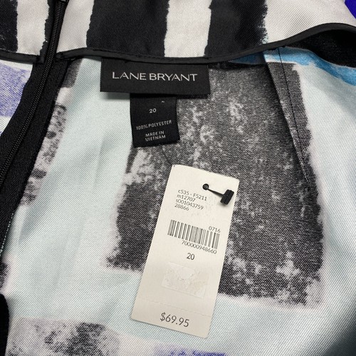 Lane Bryant Blue Geometric A Line Skirt w/ pockets NWT Party Cocktail Plus Sz 20 - Picture 6 of 8
