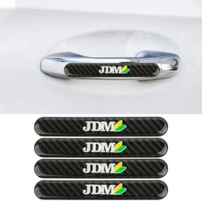 4pcs JDM Carbon Fiber Car Trunk Side Fenders Door Badge Scratch Guard Sticker