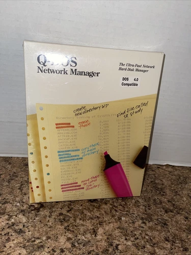 Q-DOS Network Manager Gazelle Systems Vintage Big Box PC Software New Sealed 