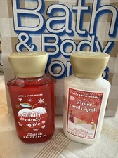 Bath & Body Works Winter Candy Apple Travel Size Shower Gel Mist And Body Lotion