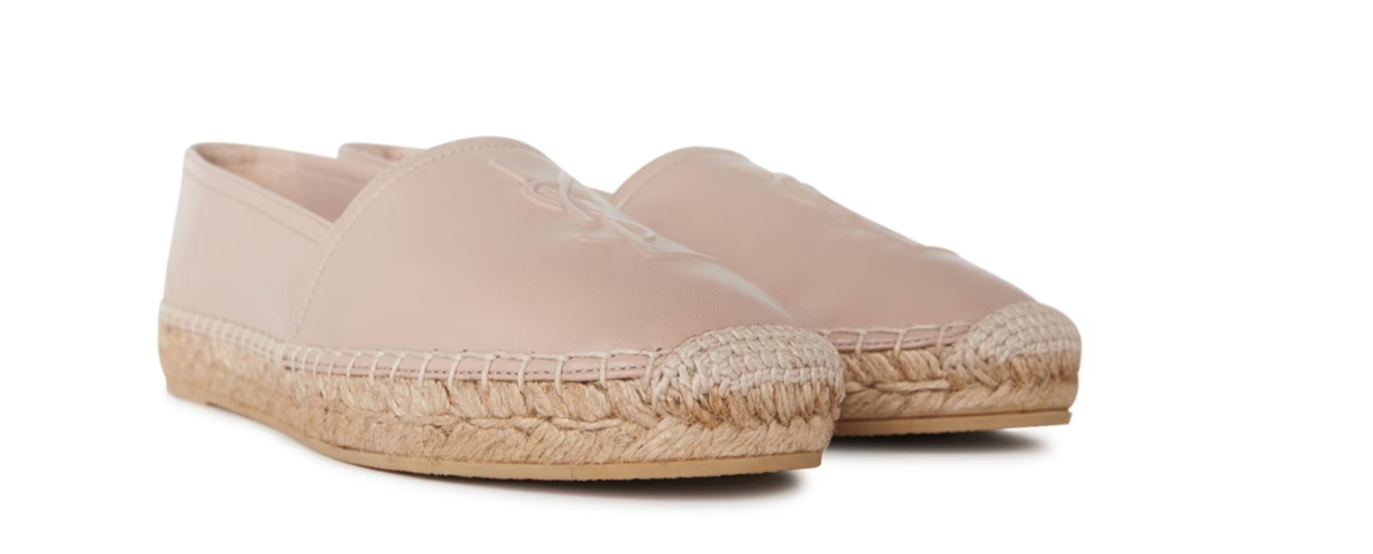 SAINT LAURENT SLIP ON IN PELLE CON LOGO UK7 EU40 ROSA PREZZO AL PUBBLICO £555 #UJ9