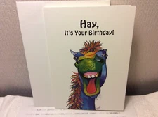 BLUE MOUNTAIN ARTS BIRTHDAY GREETING CARD New w/Envelope "HAY it's your B-day.."