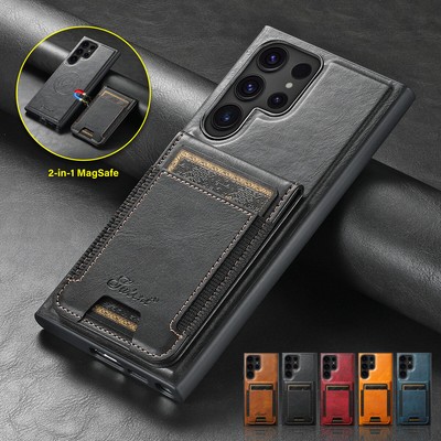 NEW For Samsung S24 S23 Ultra S22 Plus Note 20 Magsafe Case Rugged Card Wallet