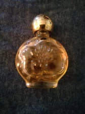 Vintage ENJOLI Mini Perfume Bottle 2" * Floral Pattern * Flowers