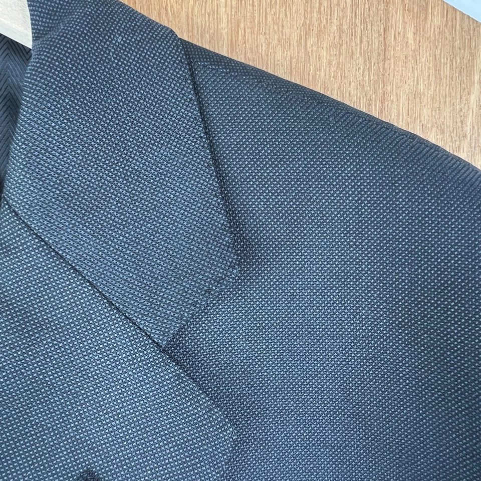 Joseph Abboud Suit Mens 44L Gray 2 Button Tollegno 1900 Super 120s Wool 38x32 - Image 3 of 4