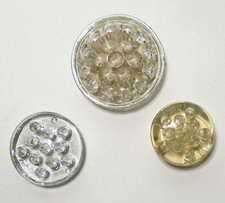 Lot 2 - 3 Assorted Vintage Clear Glass Flower Frogs 1 19 Hole 2 11 Hole