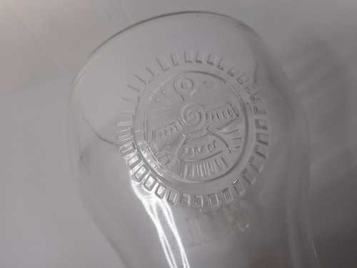 MILLER CHILL 12oz Beer Glass Embossed Raised Thunderbird Emblem 7 1/4" Tall - Picture 9 of 10