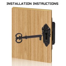 2Pcs Retro Box Lock Key Bronze Cabinet Locks with Keys for Antique Furniture