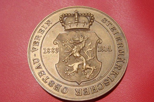 RARE AUSTRIA Schwertner u. Cie SIGN MEDAL Steiermarkischer Obstbau - Verein 1914 - Picture 8 of 23