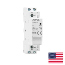 GEYA Modular AC220V Automatic Contactor 2P 25A 2NO Household Contactor DIN Rail