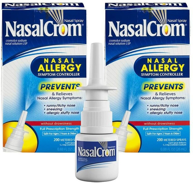 2 NasalCrom Nasal Spray Allergy Symptom Controller 200 Sprays