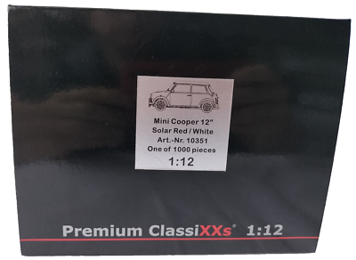 Premium ClassiXXs 10351 Mini Cooper 12 Solar Red / White 1:12 1969