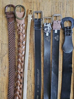 Huge Lot Of 13 Vintage Belt’s Huge Lot Of Girls Boutique Rockin Robin Leather Belts Sizes  main image 3