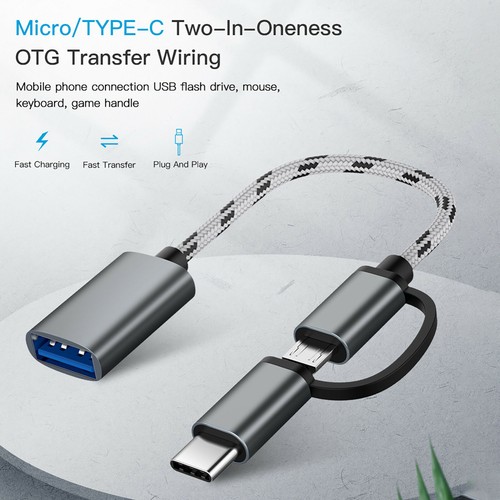 USB C Adapter 2 in 1 Type C & Micro USB Cable to USB 3.0 Adapter OTG for Type-C - 第 1/14 張圖片