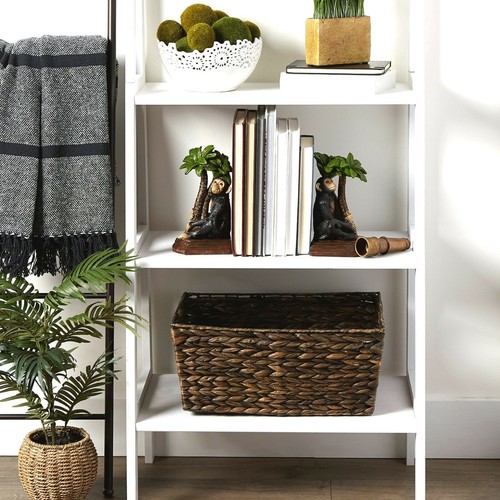 PAIR ** MONKEY & PALM TREES BOOKENDS SET *Distressed White* NIB - Picture 11 of 12