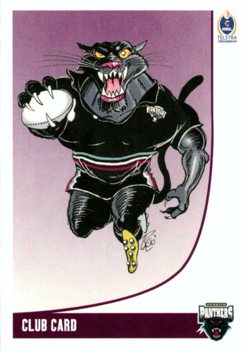 2003 PENRITH PANTHERS NRL Premiers Card CLUB MASCOT Daily Telegraph - Picture 1 of 2