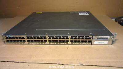 Cisco WS-C3750X-48PF-L V02 Switch L3 48x 10/100/1000 Gigabit PoE+ Port EXCL PSU