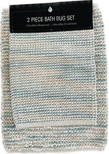 Idea Nuova Tufted Ombre-Stripe 2-Pc. Non Skid Bath Rug Set - Neutral Multicolor